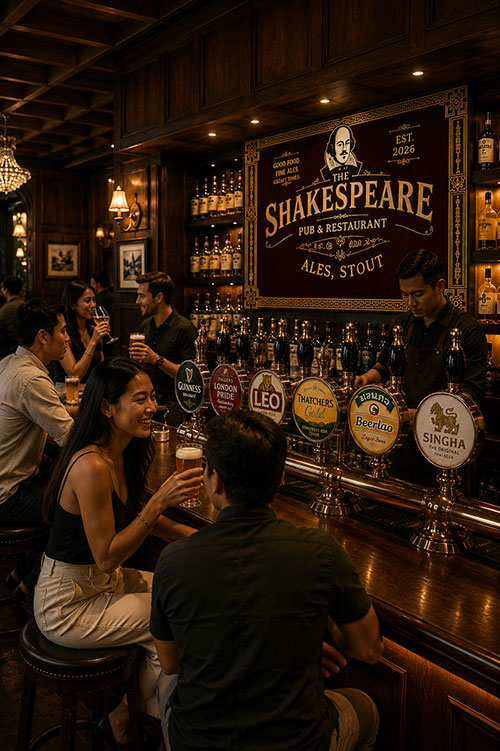 The Shakespeare Pub bar interior